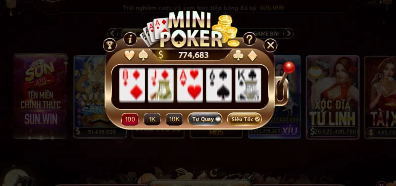 Bí quyết chơi mini poker sunwin